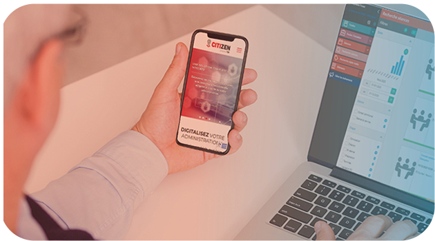 image représentant un smartphone et un laptop de la solution Citizen